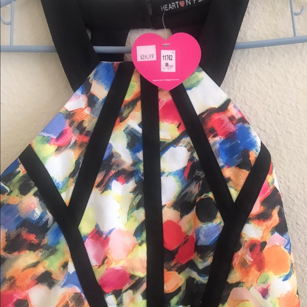 Hearts on Fire Halter Peplum Top